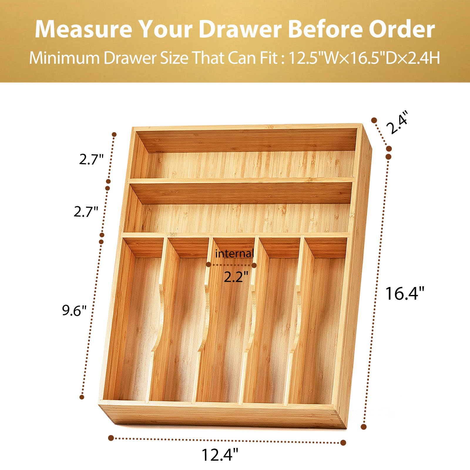 Umilife installed in drawer with cutlery showing improved organization benefit