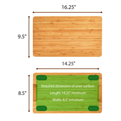 Umilife board next to ruler illustrating footprint for fit verification