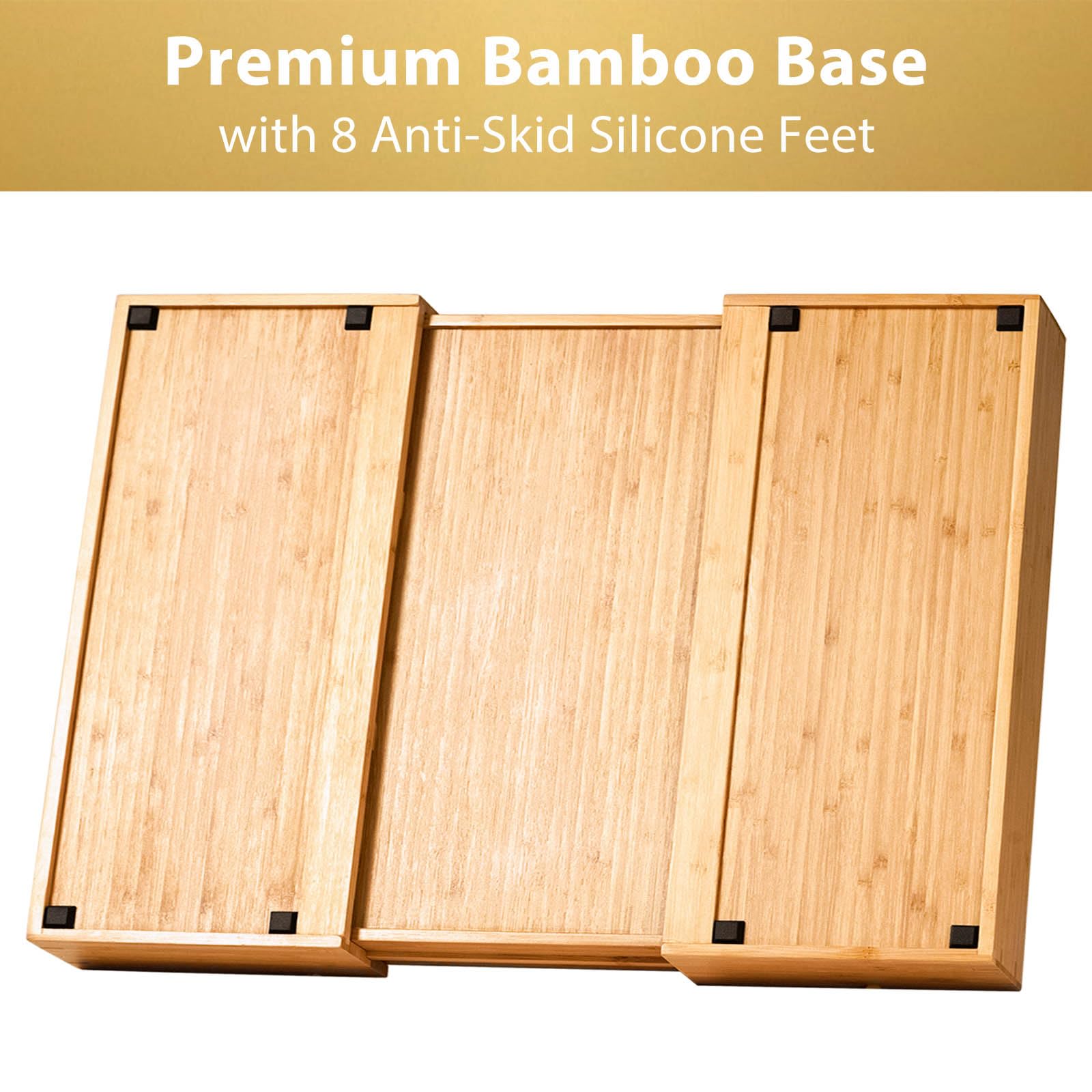 Umilife underside with silicone feet providing non-slip drawer stability
