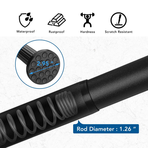 Umimile close-up of rubber end cap protecting walls and improving grip