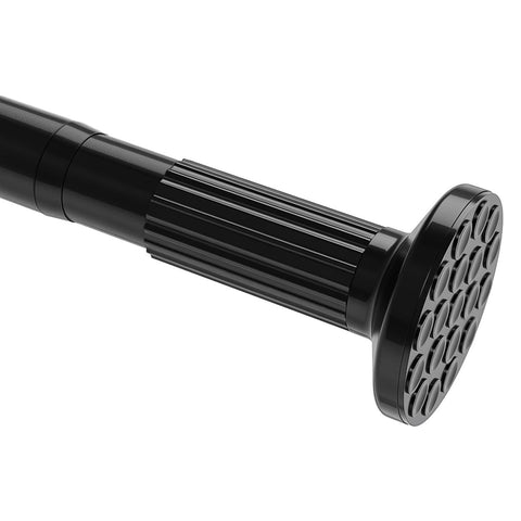 Umimile front view of full tension rod showing length and finish, sturdy installation benefit