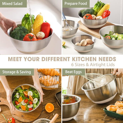 Umite Chef close-up of airtight BPA-free lids sealing bowls to keep food fresh