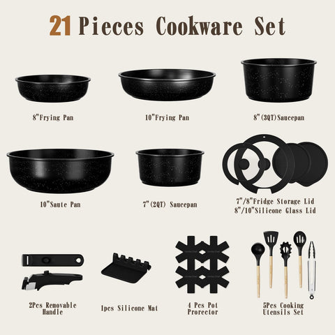 Umite Chef detachable handle clipped on pot showing secure connection and quick removal benefit