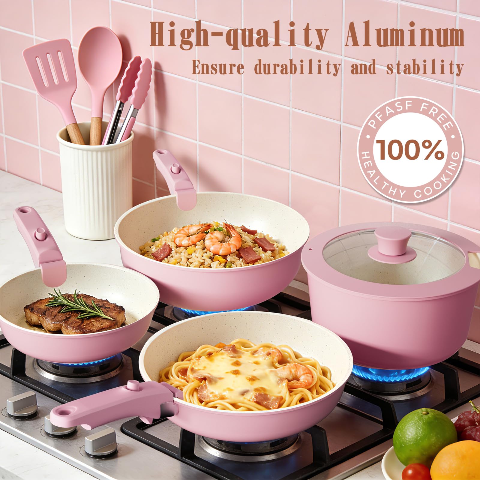 Umite Chef detachable handle locking mechanism demonstrating secure fit