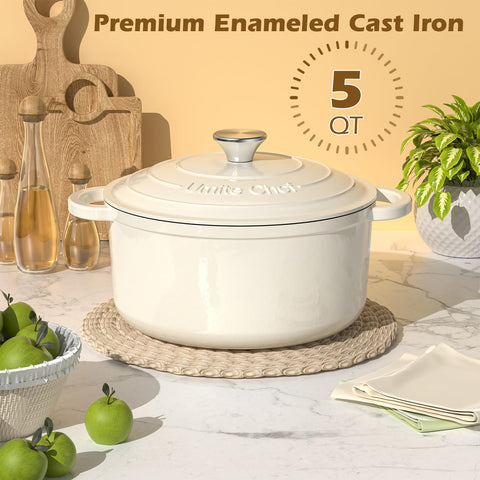 Umite Chef enamel interior close-up highlighting smooth non-stick glaze for easy cleaning