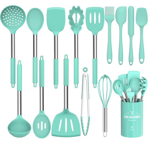 Umite Chef front packaging showing full 15-piece green set and organized layout, clear benefits