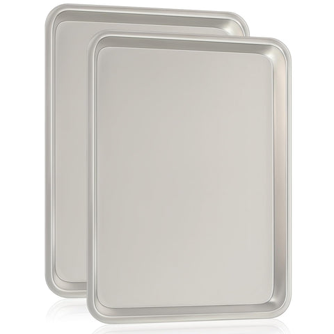 Umite Chef quarter sheet pan set front view showing commercial build and fast heating benefit