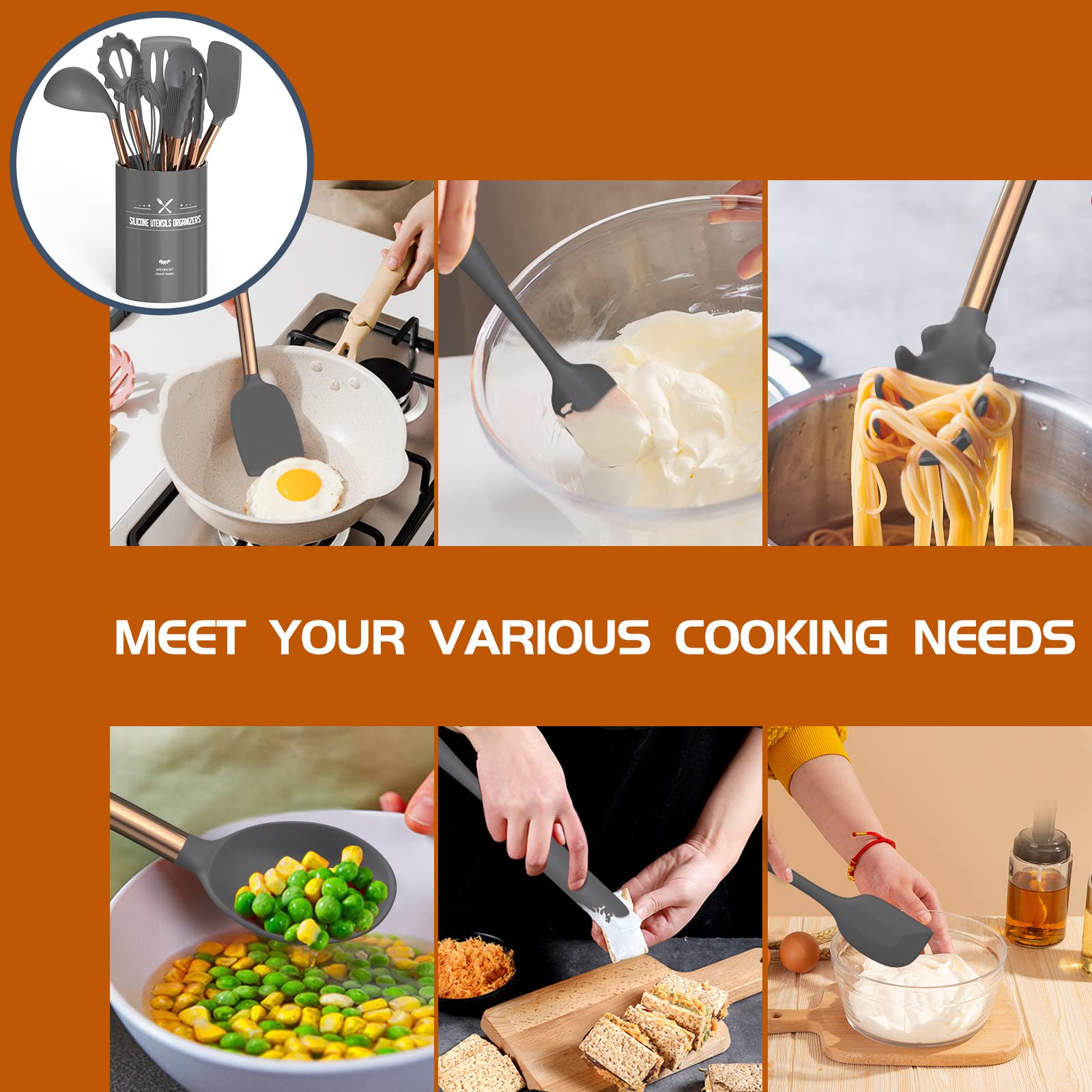 Umite Chef utensil in use stirring sauce demonstrating heat resistance and control