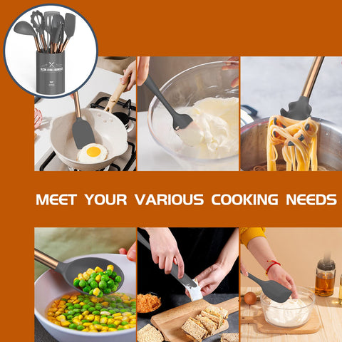 Umite Chef utensil in use stirring sauce demonstrating heat resistance and control