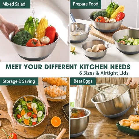 Umite Chef lids tightly fitted on bowls demonstrating airtight storage