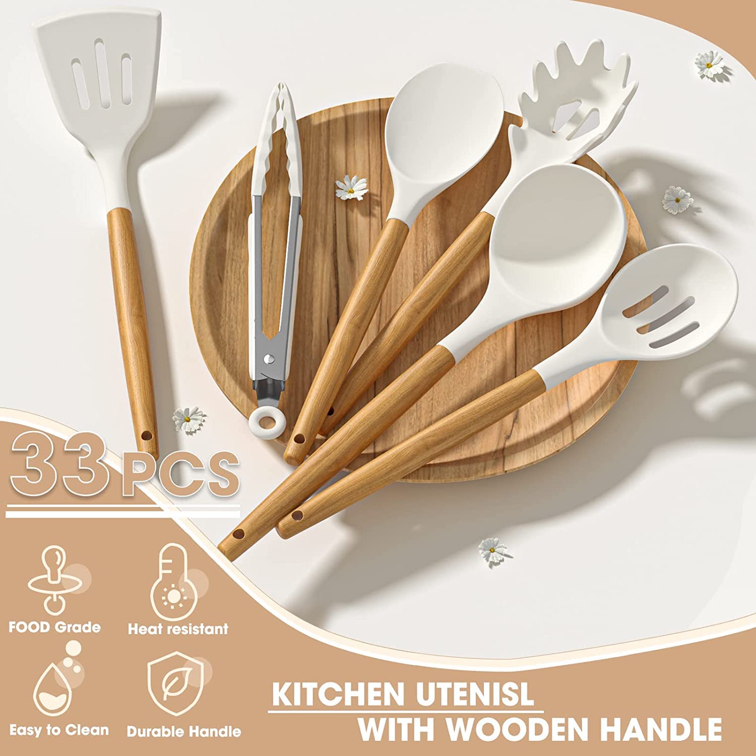 Umite Chef measuring cups and spoons detail for accurate ingredient measuring