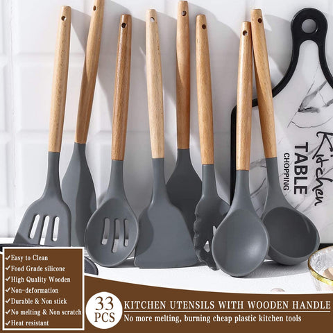 Umite Chef measuring cups and spoons laid out neatly for precise recipe portioning