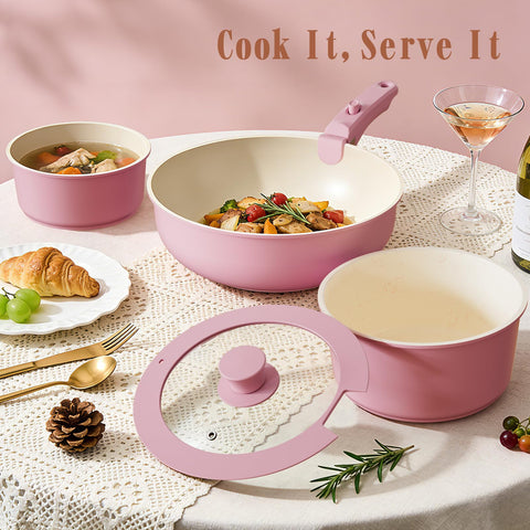 Umite Chef skillet inside oven without handle showing oven-safe cookware use