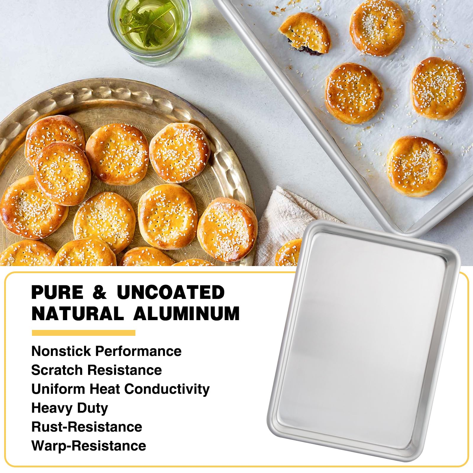 Umite Chef close-up of rolled edge and encapsulated rim demonstrating warp resistance