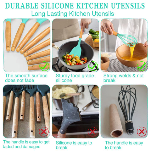 Umite Chef utensils beside everyday items for scale, showing compact organization and fit