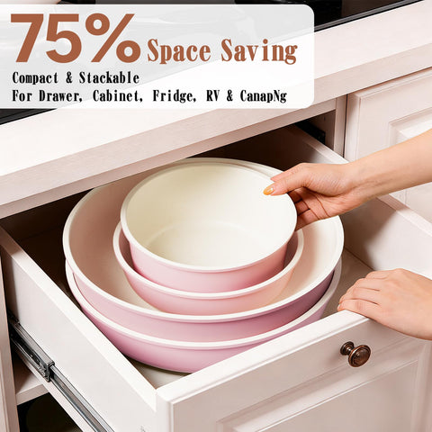 Umite Chef tempered glass lids with silicone rims for visual monitoring and seal