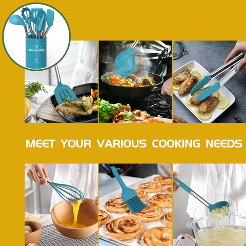Umite Chef utensils in holder on countertop for tidy storage and quick access