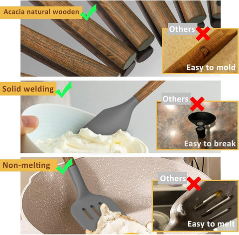 Umite Chef silicone whisk mixing batter in bowl, delivers flexible efficient mixing