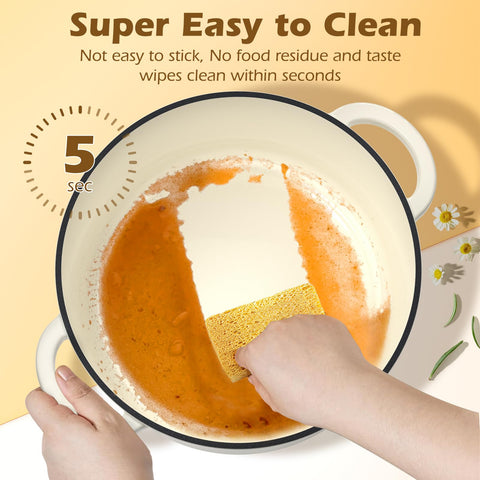 Umite Chef wide stainless handles with included cotton potholders providing safe secure grip