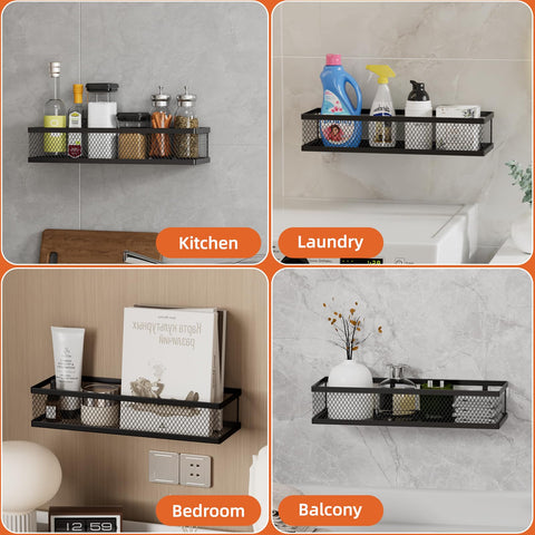 Umomi shower storage setup with toiletries highlighting waterproof, quick-dry design