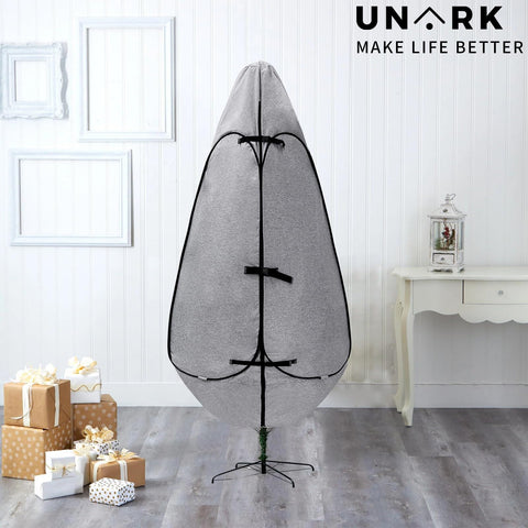 UNARK in garage on shelf showing neat, space-saving storage