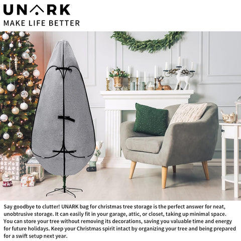 UNARK side profile of tree inside bag showing protected branches
