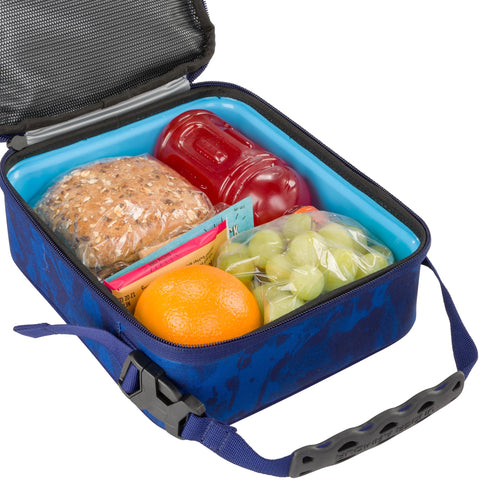 Under Armour rigid handle and detachable strap shown benefit: versatile carrying options