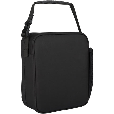 Under Armour expandable mesh side pocket holding snack and extra storage