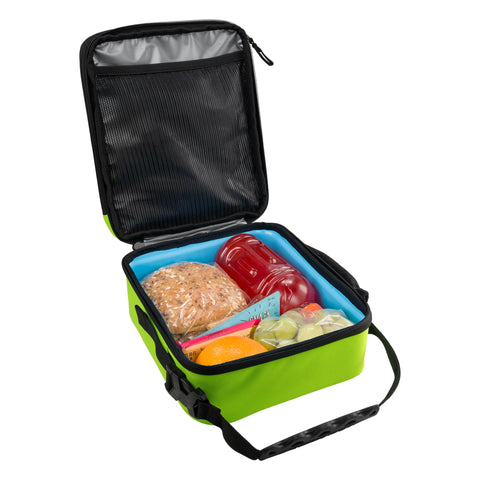 Under Armour UA Scrimmage 3 side pocket holding water bottle to expand storage for snacks