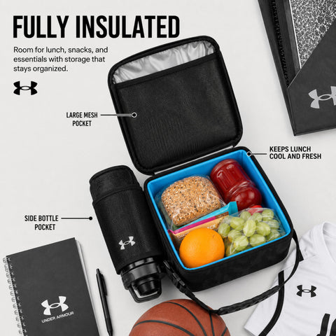 Under Armour UA Scrimmage 3 open interior liner displaying insulated easy-clean surface to protect food