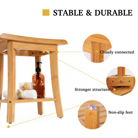 Unibambou underside showing rubber feet that prevent slips and floor scratches