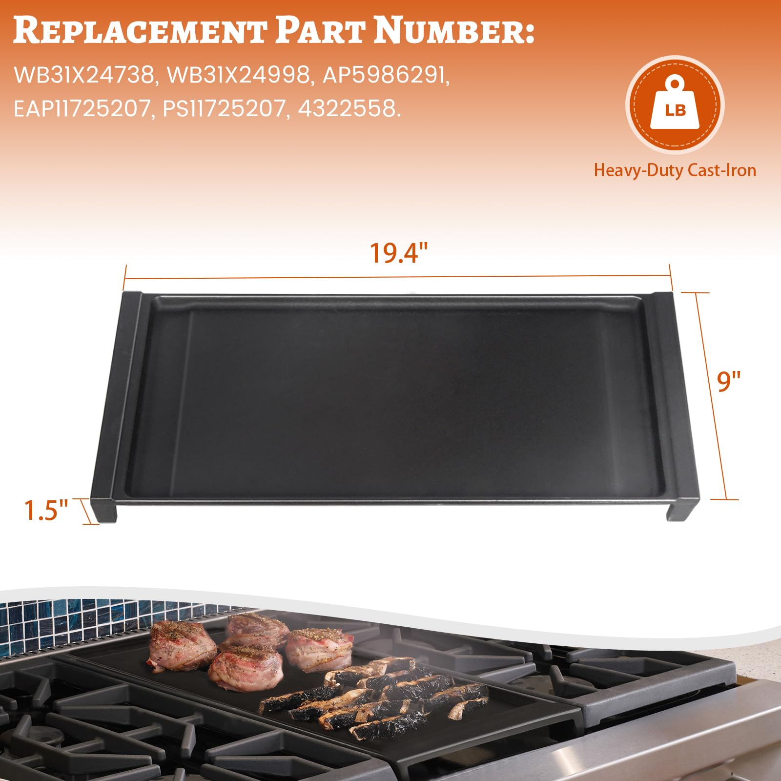 Unidanho griddle cooking pancakes and eggs showing versatile use and quick browning