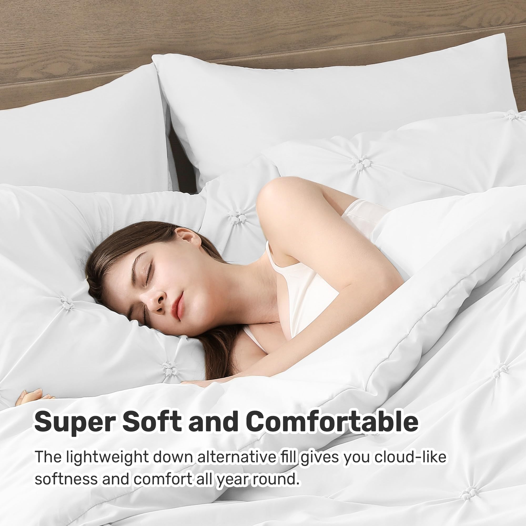 UNIKOME fabric texture closeup showing smooth microfiber surface for quiet, soft sleep