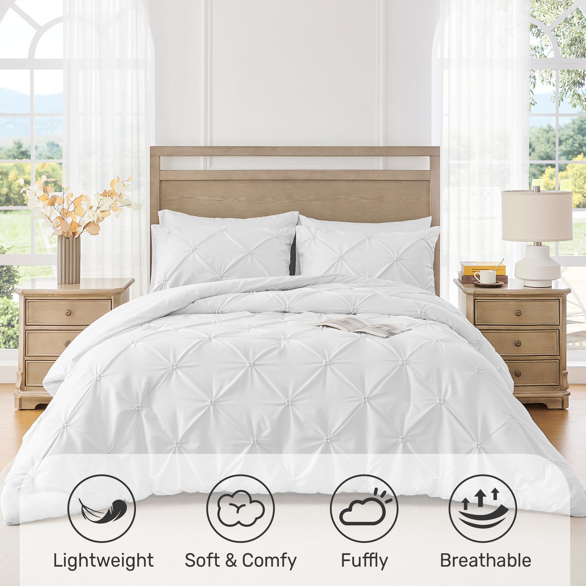 UNIKOME pintuck close detail highlighting stitching and texture with elegant decorative appeal
