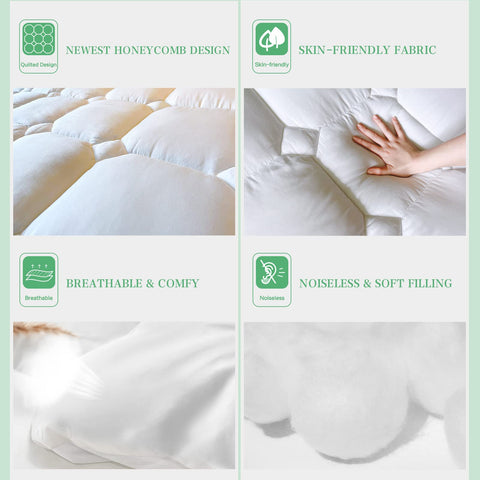UNILIBRA honeycomb quilt close-up highlighting soft texture and airflow benefits