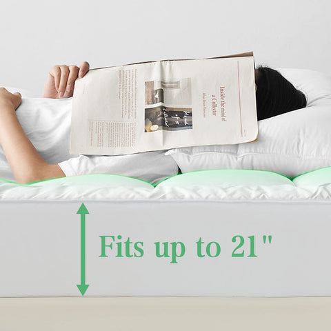 UNILIBRA mattress pad on bed in bedroom scene showing cooling and comfort
