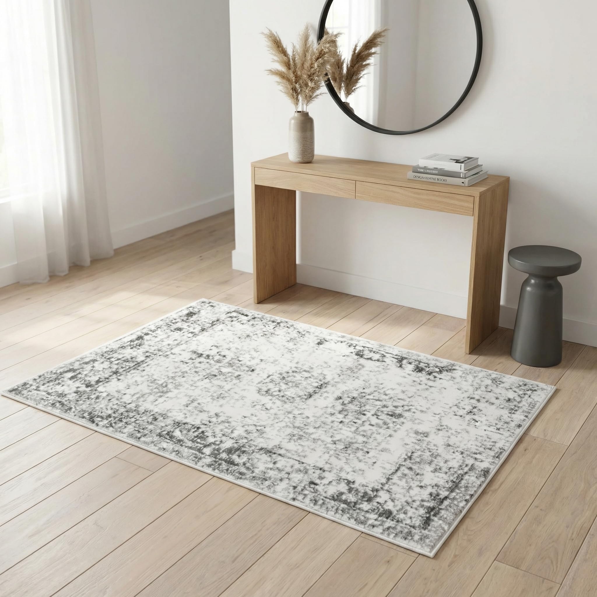 Unique Loom edge and jute backing detail proving floor-safe backing and steady placement