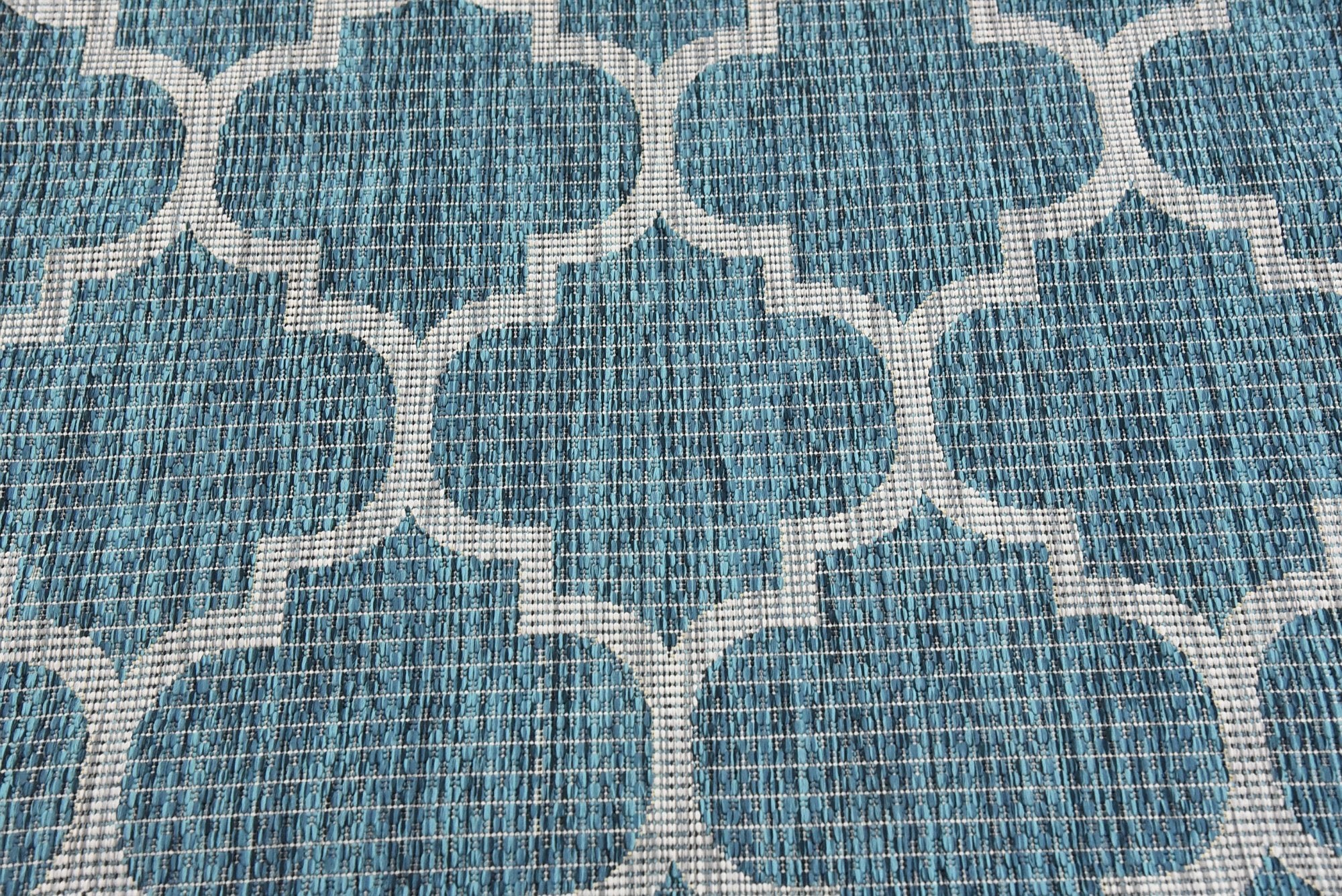 Unique Loom rug scaled on patio showing size fit and outdoor suitability