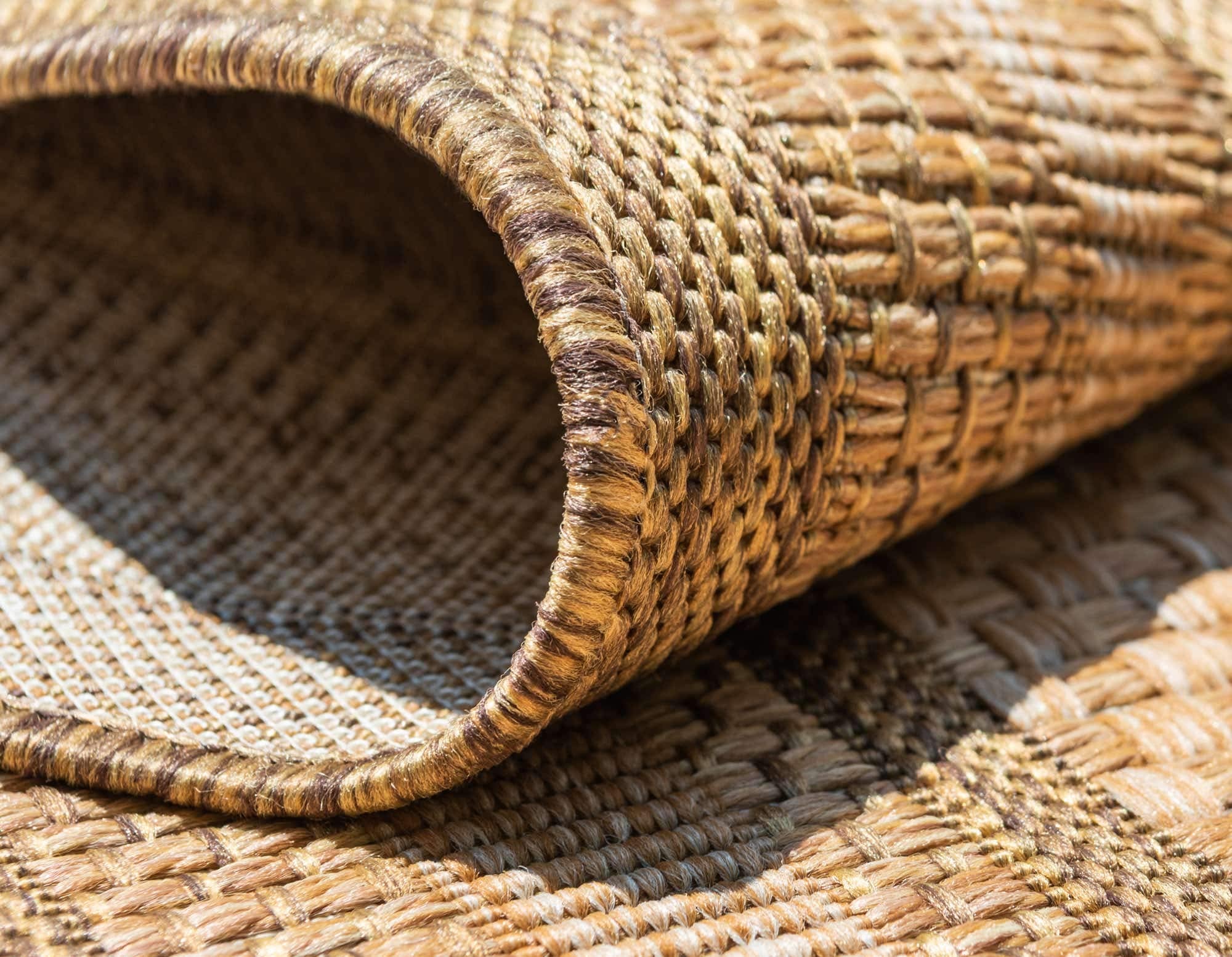 Unique Loom reverse side texture showing low-profile backing and stability benefit
