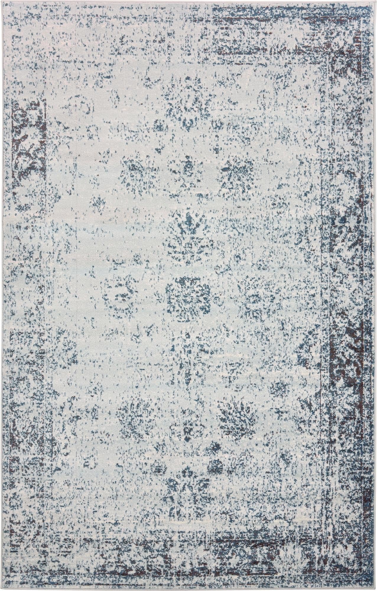 Unique Loom corner detail showing distressed medallion design and visual depth