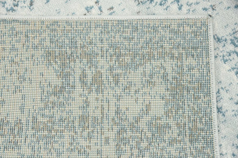 Unique Loom color palette closeup showing light blue and ivory coordination