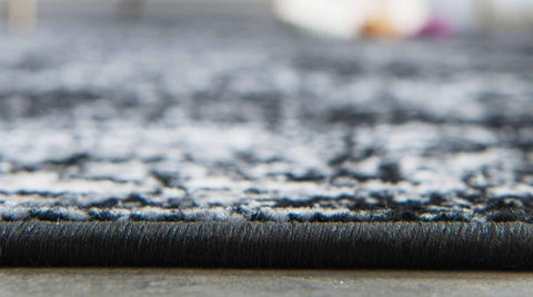 Unique Loom Sofia Casino jute backing visible to show floor-safe non-slip support