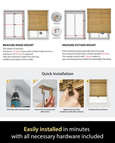 UNISHADES inside mount installed in window recess offering tidy fit and coverage