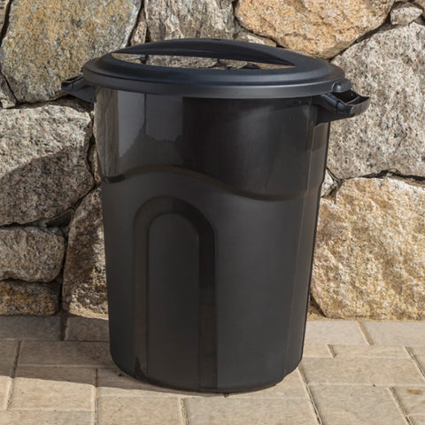 United Solutions attached lid open illustrating secured lid that won’t get lost