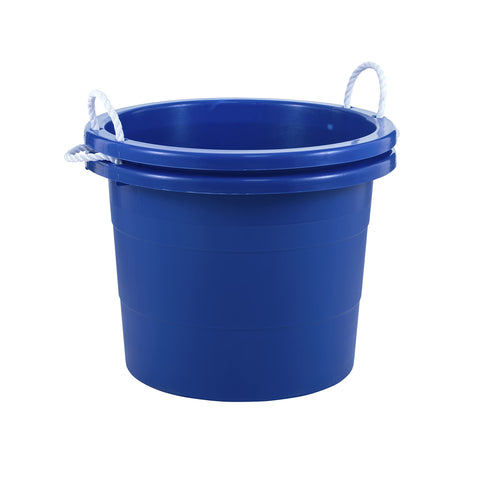 United Solutions front view of blue tubs showing durable design and carrying benefit