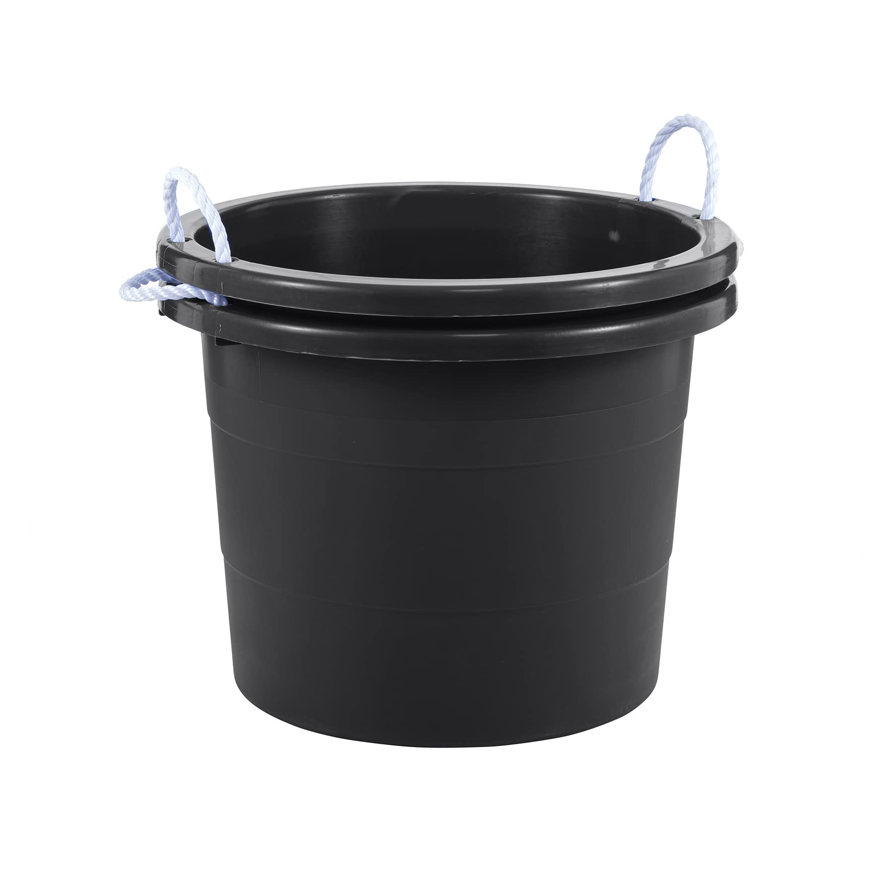 United Solutions front view of two black tubs showing durable design and storage benefit