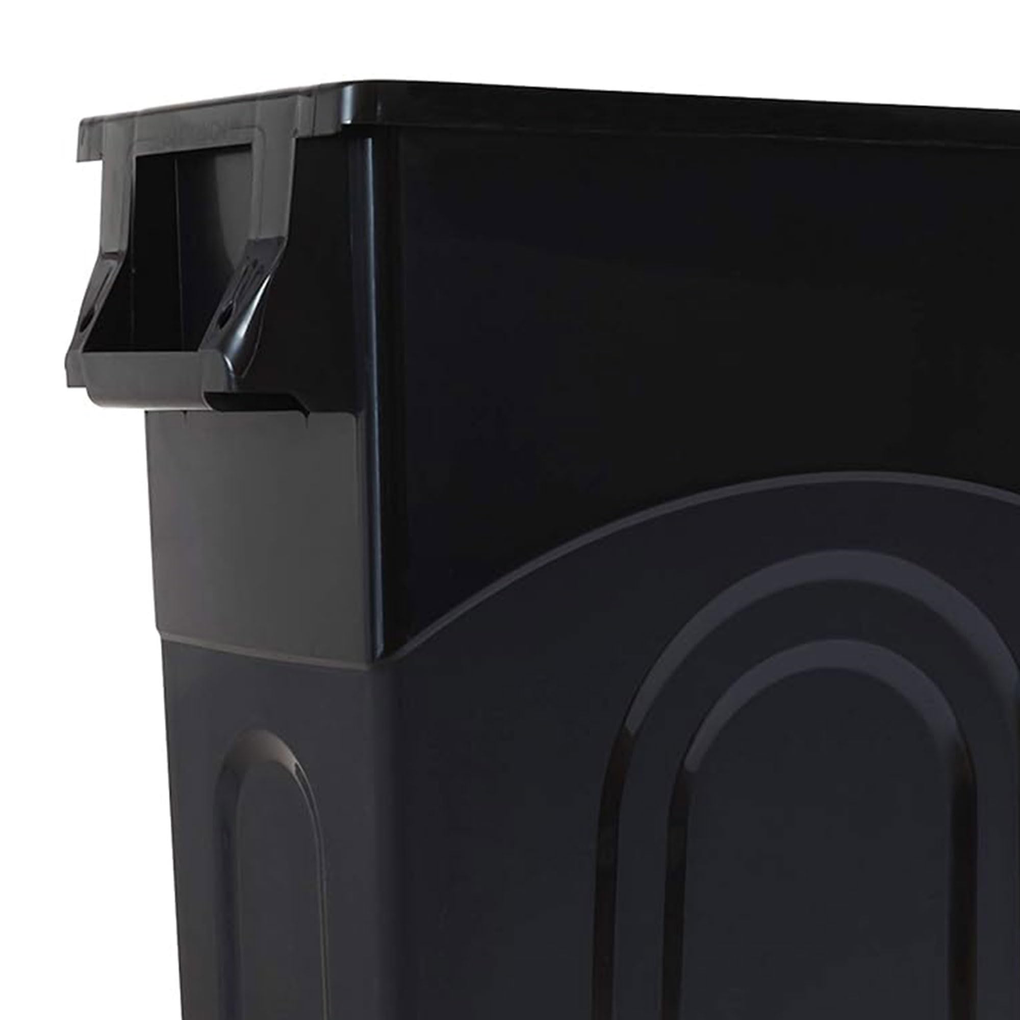 United Solutions next to person showing scale and compact 23-gallon capacity