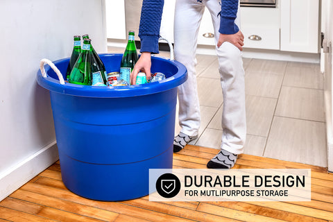 United Solutions tub carrying laundry showing convenient hauling benefit
