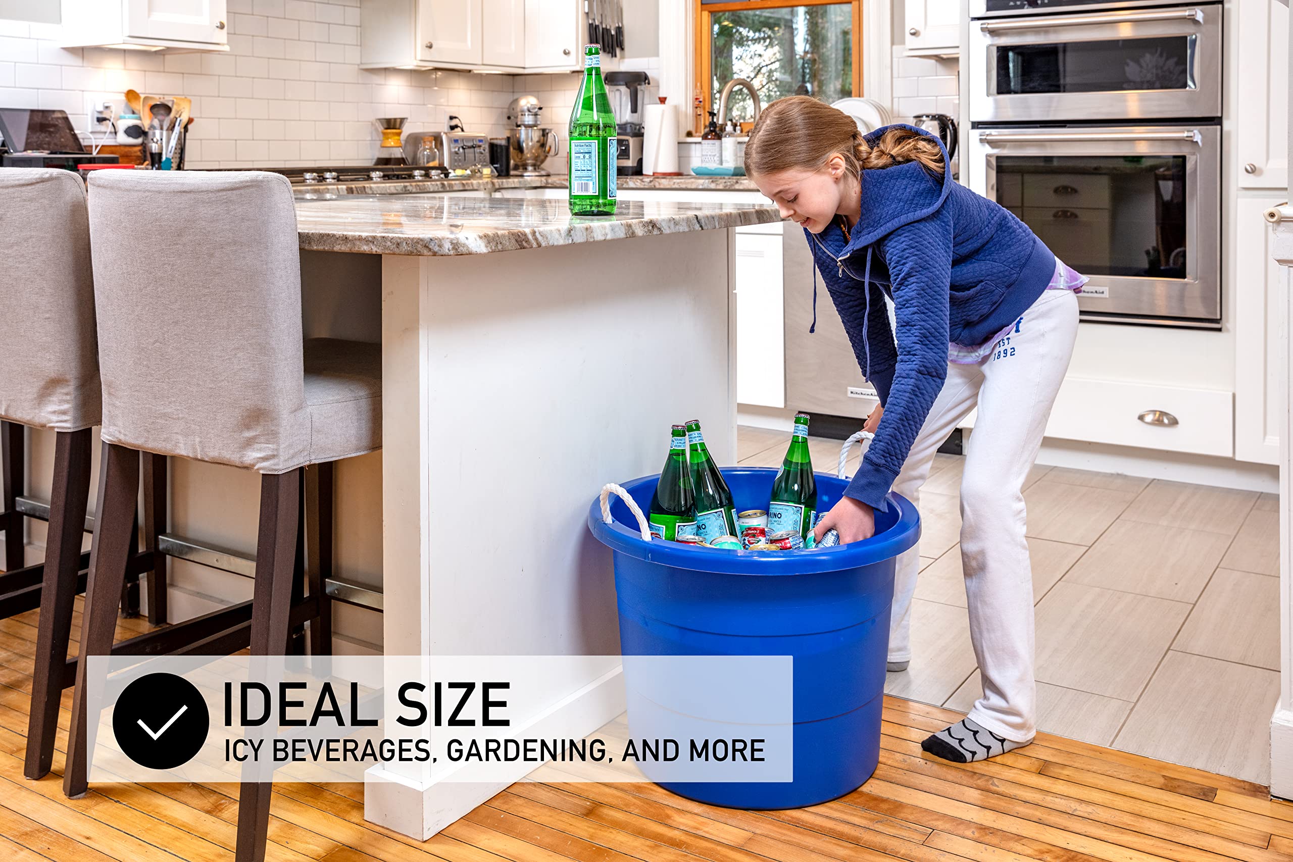 United Solutions stacked tubs showing compact storage to save space