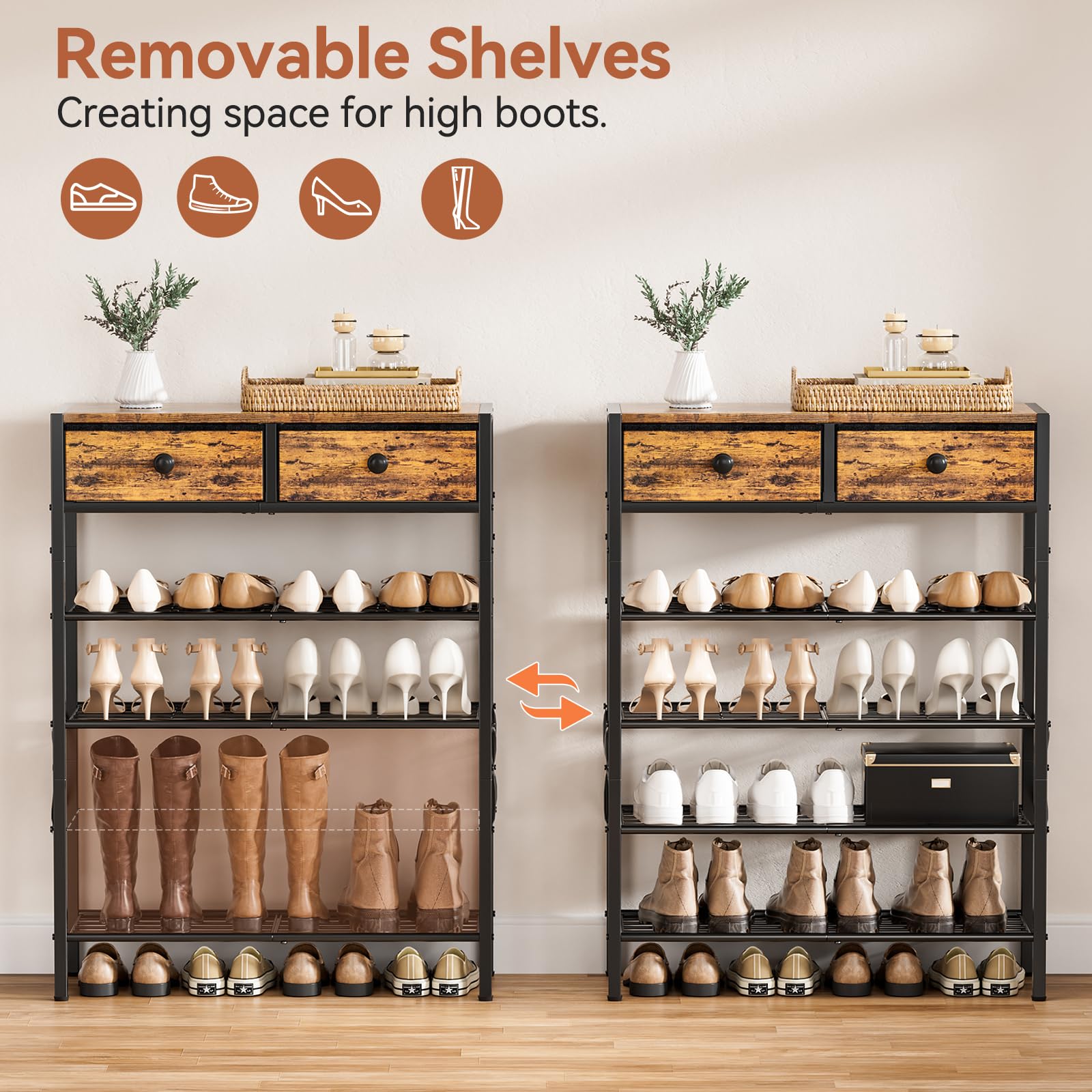 UNITSTAGE open drawer interior storing socks and small items neatly